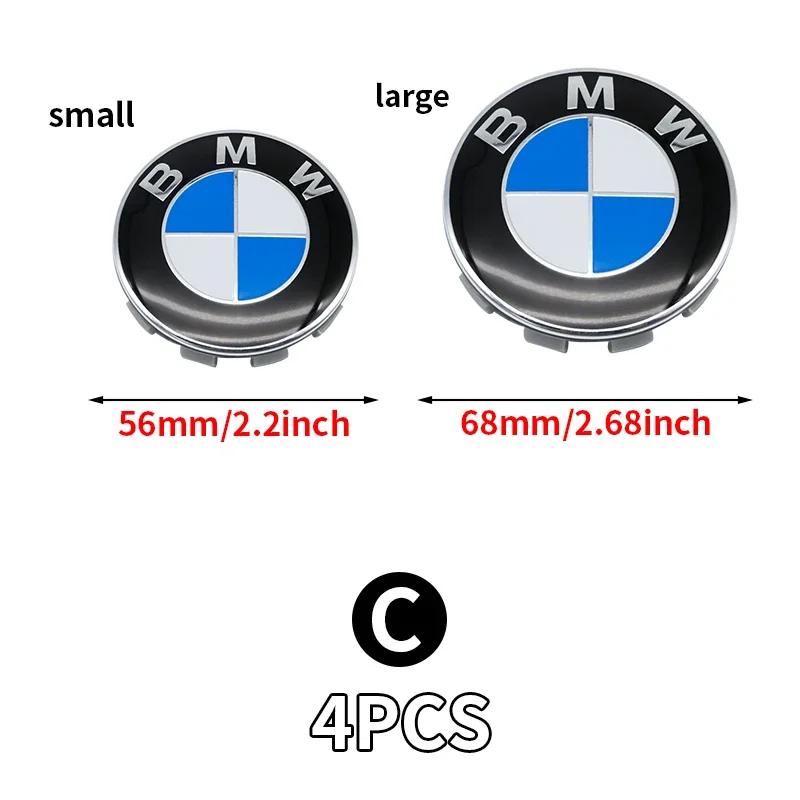 

4Pcs/Set 56MM/68MM For BMW M X3E83 E71 G82 E84 X5F25 G38 F06 G05 F18 Car Styling Wheel Center Cap Hub Covers Badge Accessories 56MM