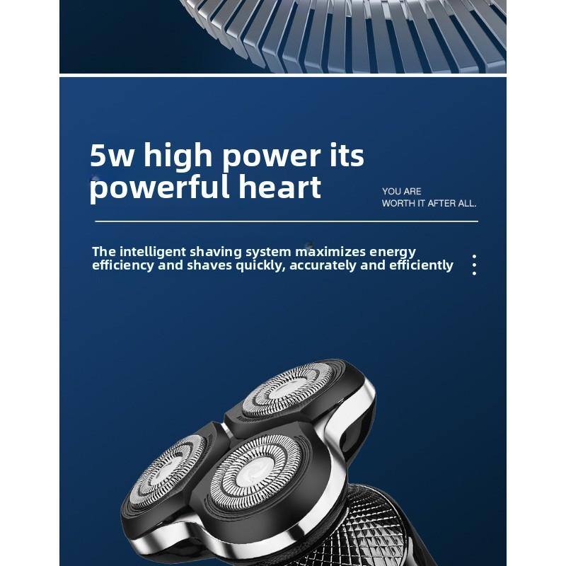 Electric Shaver with Intelligent High-power LCD Display, Rechargeable, Full-body Water-washable Beard Trimmer