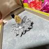 New Yellow Gem Water Drop Shape Openable Luxury Ring for Women