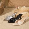 On Feet & In Love: Elegant Pointed Toe One-Strap Stiletto Heel Sandals