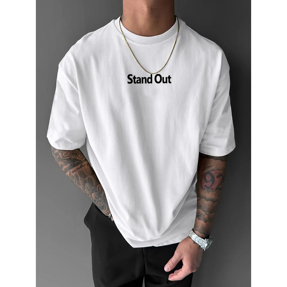 Herren Mode Print Lässiges Kurzarm-T-Shirt Frühling und Sommer Oberteile Bequemes Rundhals-T-Shirt