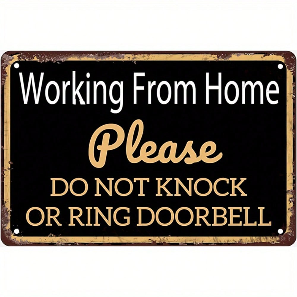 Vintage Metal Tin Sign Home Office Door Wall Decor Plaque 20x30