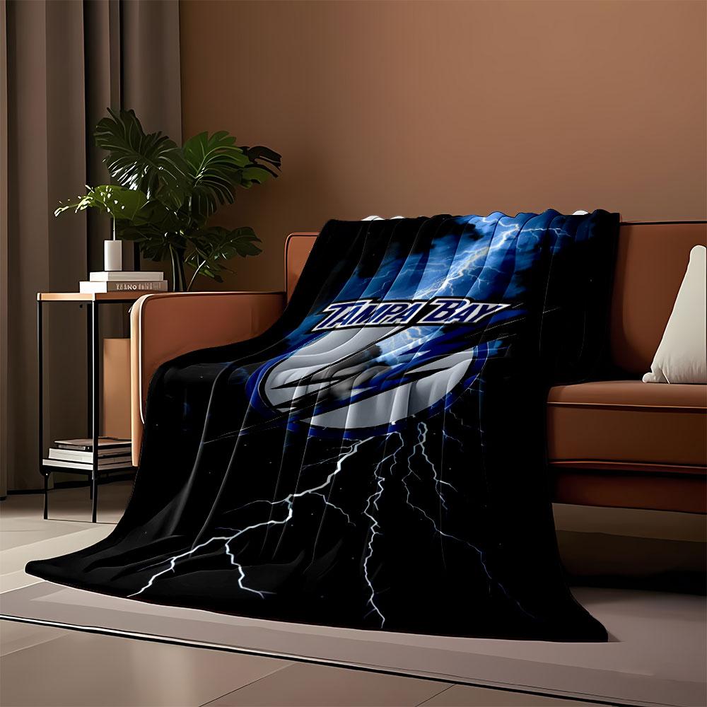 Tampa Bay Lightning Logo Print Blanket Soft and Cozy Perfect for the Living Room Bed Sofa or a Nap,gift