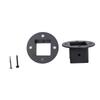 Set of 6 Powder Coated Steel Post Base Anchors for Fence Railings Privacy Panel Gazebos Pergolas and Mailbox Support