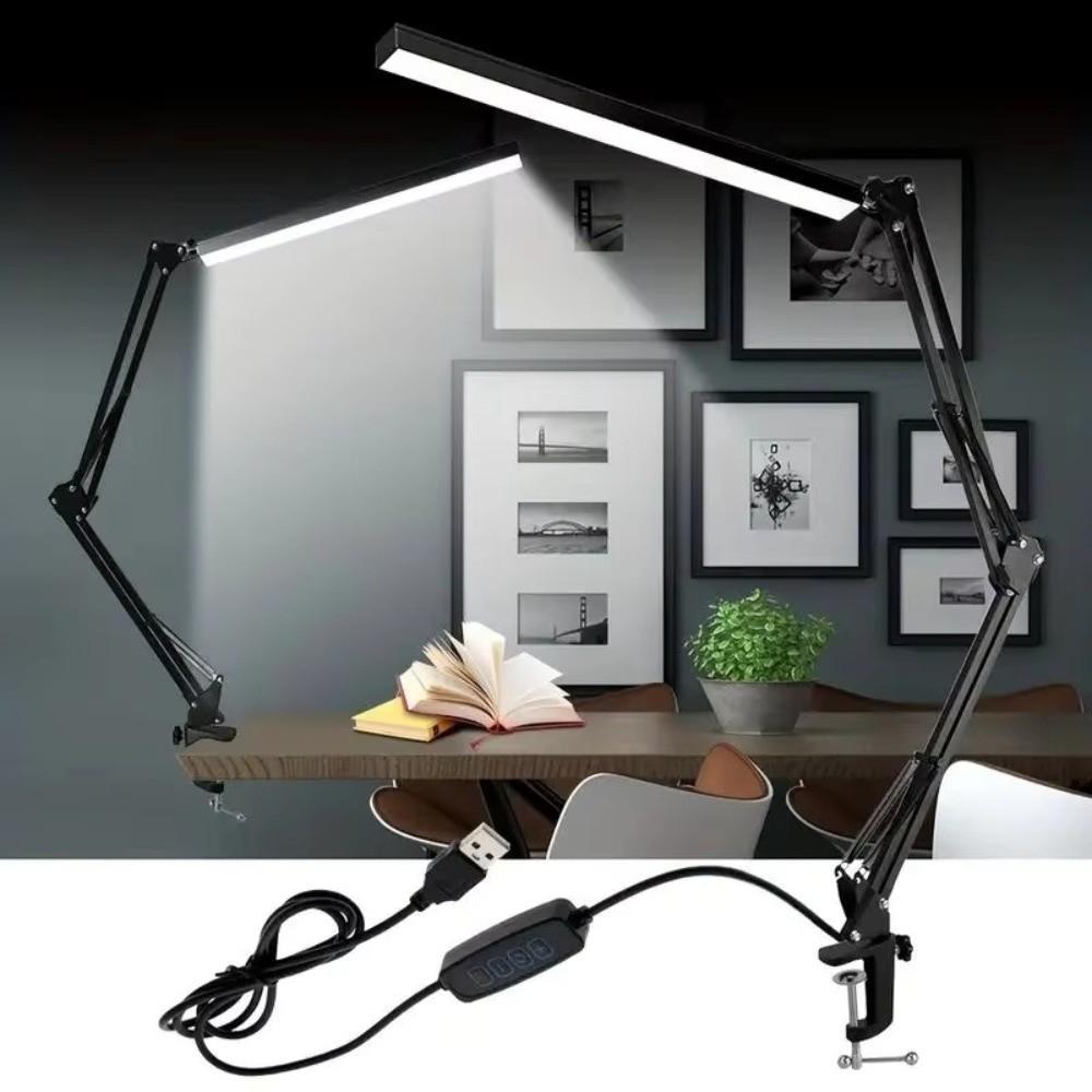Lámpara de Escritorio Ajustable con 10 Niveles de Brillo Luz LED de Tira Ajustable 360° Trabajo de Escritorio