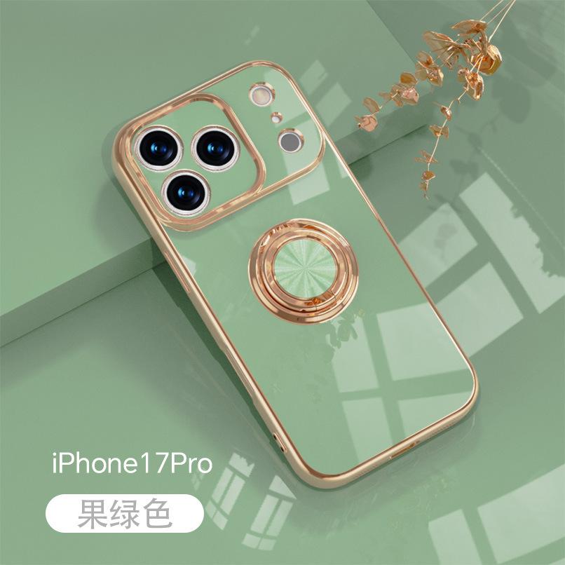 Applicable to iPhone11promax mobile phone case 1D solid color ring buckle bracket Apple 11 car magnetic protective case