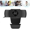 Webcam 1080p Black Computer Office Camera Builtin Microphone Free Drive USB X22