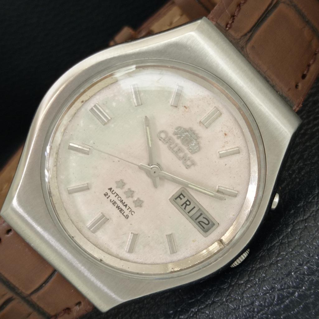 ORIENT АВТОМАТИЧЕСКИЕ 46941 ЯПОНИЯ МУЖСКИЕ ВИНТАЖНЫЕ ОРИГИНАЛЬНЫЙ ЦИФЕРБЛАТ ЧАСЫ a704955-1