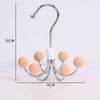 360° Rotatable Scarf Clothes Hangers Wooden Ball Wardrobe Hooks