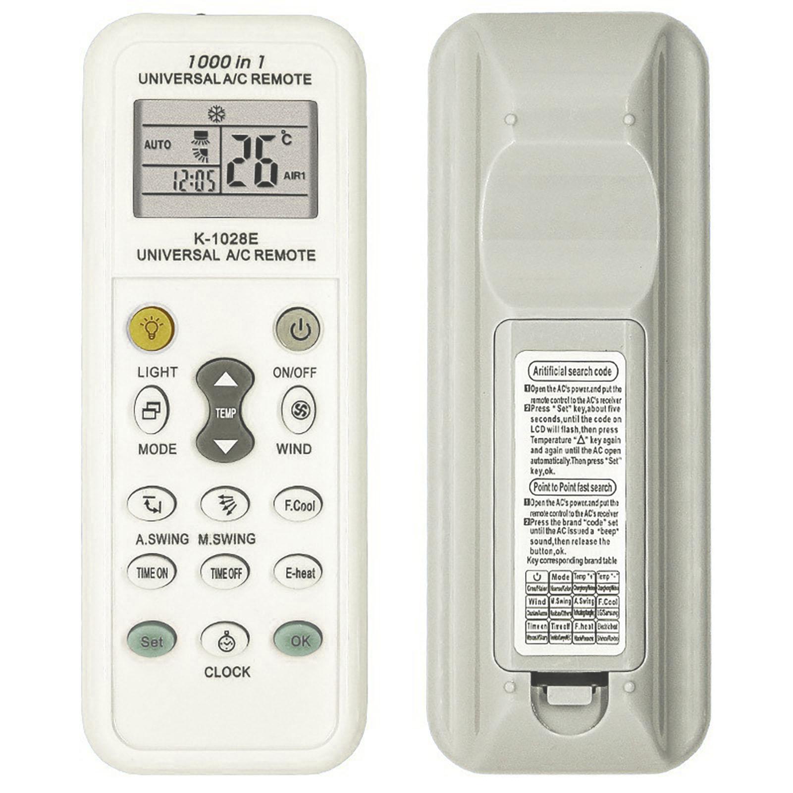 

Универсальный пульт дистанционного управления кондиционером K-1028E Широкое применение Пульт дистанционного управления кондиционером Батарейки не входят в комплект