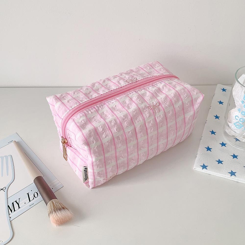 Zipper Cosmetic Bag Large Capacity Pen Bag Portable Makeup Pouch