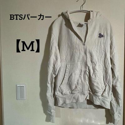 [USED] BTS Artist Hoodie 2010M White Hoodie with Purple Logo