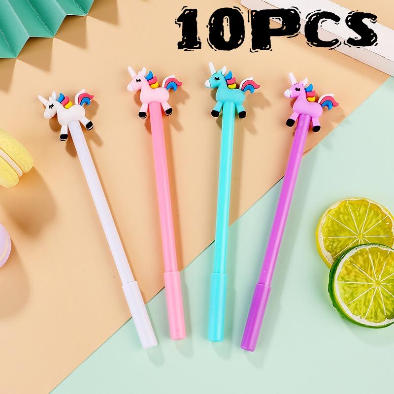 

1 шт. Гелевая ручка в стиле мультяшного единорога 0,5 мм Быстросохнущие черные чернила Нейтральные ручки для письма Школьные принадлежности Канцелярские товары для офиса Сезон возвращения в школу Назад- Random style1Pc