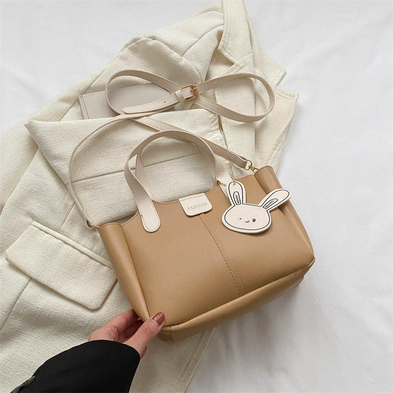 2024 Vintage Retro Street Style Women s Tote Bag Casual Chic Commuter Bag With Crossbody Strap хаки