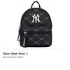 MLB Monogram New York Yankees Polyester Backpack Mini Unisex Black 7ABKM012N-50BKS