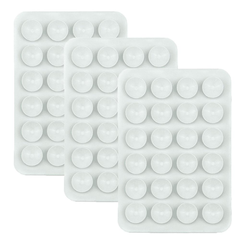 6/3/1 Stück Saugnapf Wandständer Matte Multifunktionaler Silikon-Saugnapf-Handyhalter Quadratische Rutschfeste Einseitige Lederhülle Halterung