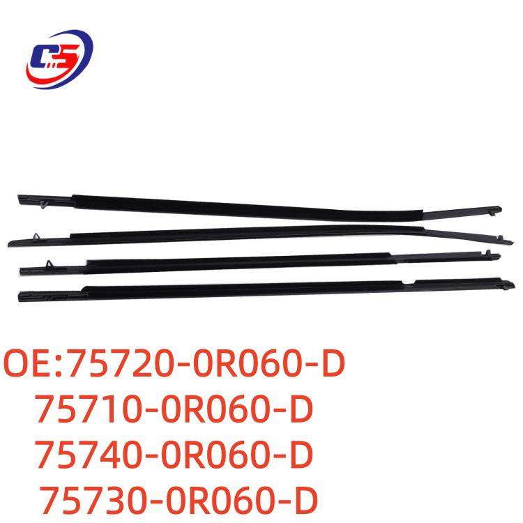 

Toyota RAV4 Chrome Exterior Window Drip Moulding Seal 75710-0R060D for 2020 models. 75720-0R060-D