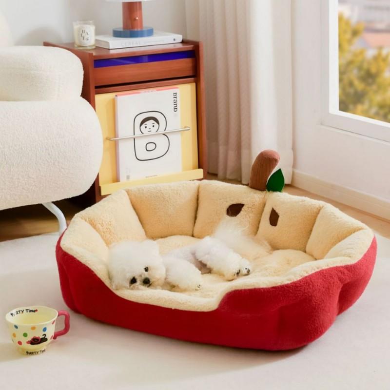Soft Pet Bed Cats Small Dogs - All Season Warm Cozy Sleeping Pad With High Side Walls Security