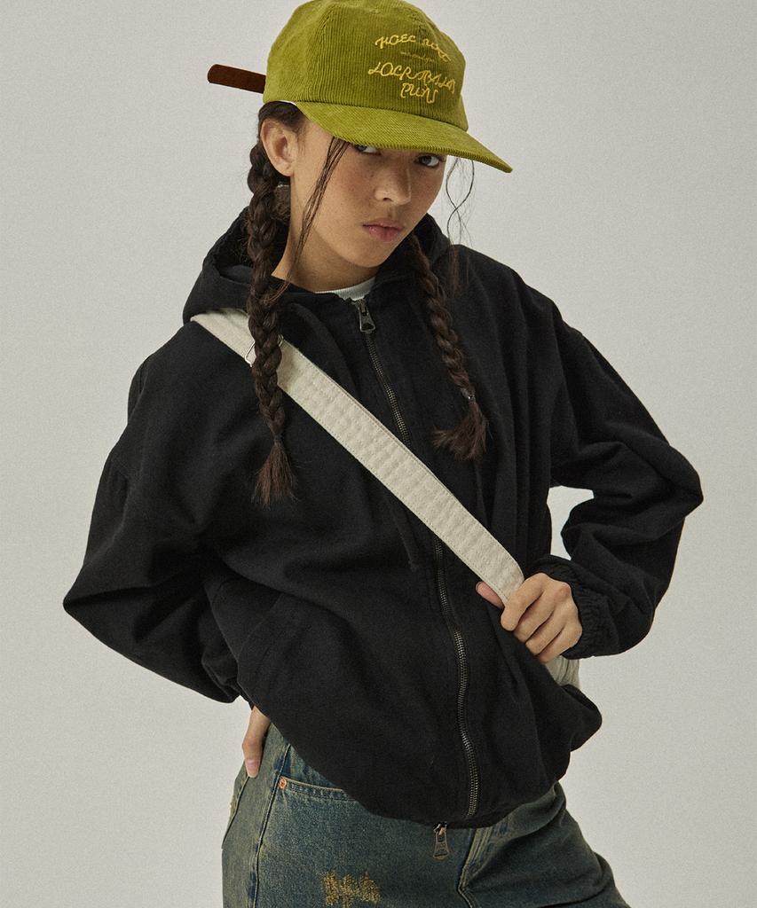 MAGOODGAN Headwear 9313 Corduroy Chain Embroidery Olive Green Ball Cap