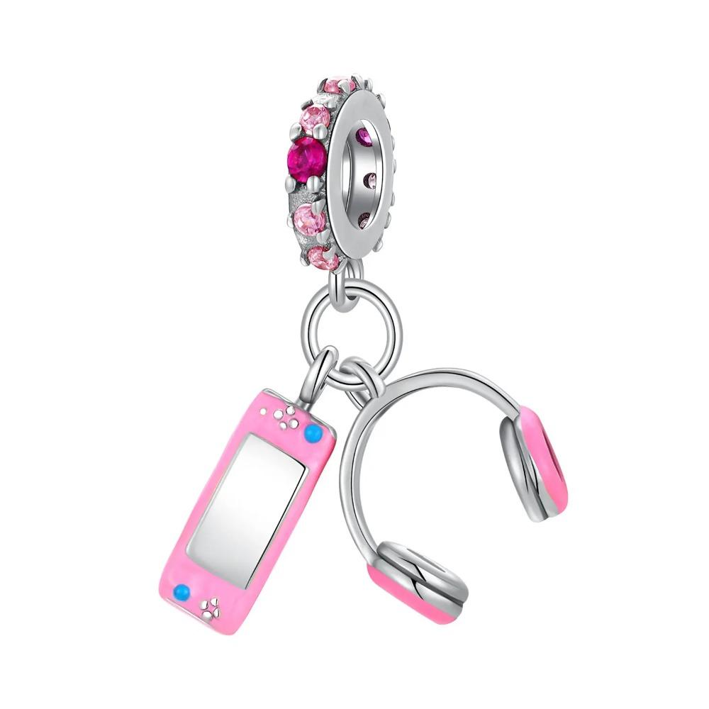 925 Silver Trinkets Charms Beads Best Friend Gift for Women Fit Original Bracelet Camera Headphones Playing Cards