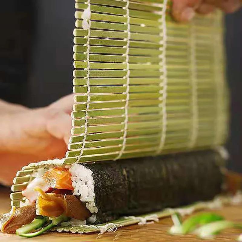 Sushi Rolling Curtain Scroll Mat DIY Nori Rice Rollers Bamboo Sushi Making Tools Kitchen Gadgets Cooking Sushi Spoon Accessories