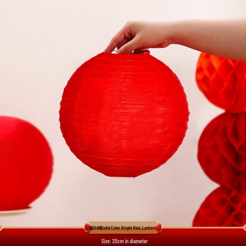 Xi Character Red Wedding Lanterns: Bride Props & Courtyard Decorations