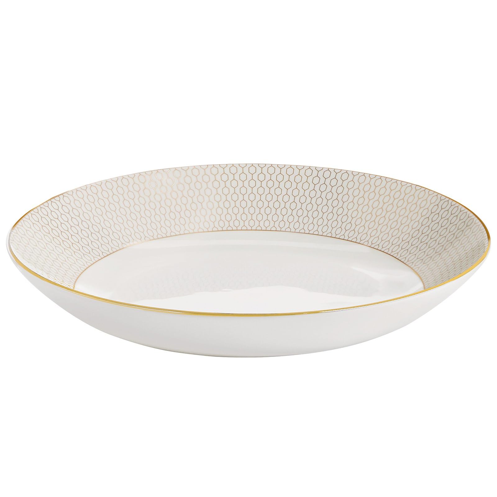 

Wedgwood Geo Gold Deep Wedding 1064797 [Officially Imported] Bowl, Plate, Approx. 24cm, Gift, золотий