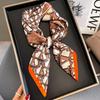 French Retro Letters  Mulberry Silk Silk Scarf Decorative Scarf  Hangzhou Silk  Square Scarf  Small Neck Scarf