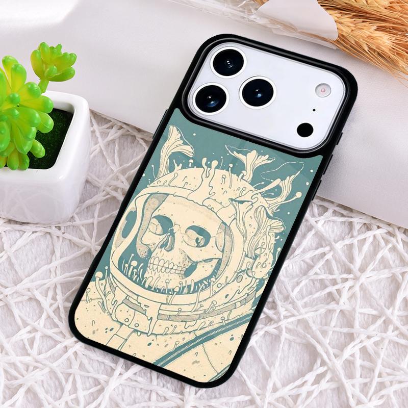 Trippy Skeleton Shockproof Phone Case for iPhone 17 Air 16e 15 11 12 14 13 Pro Max Cover Coque