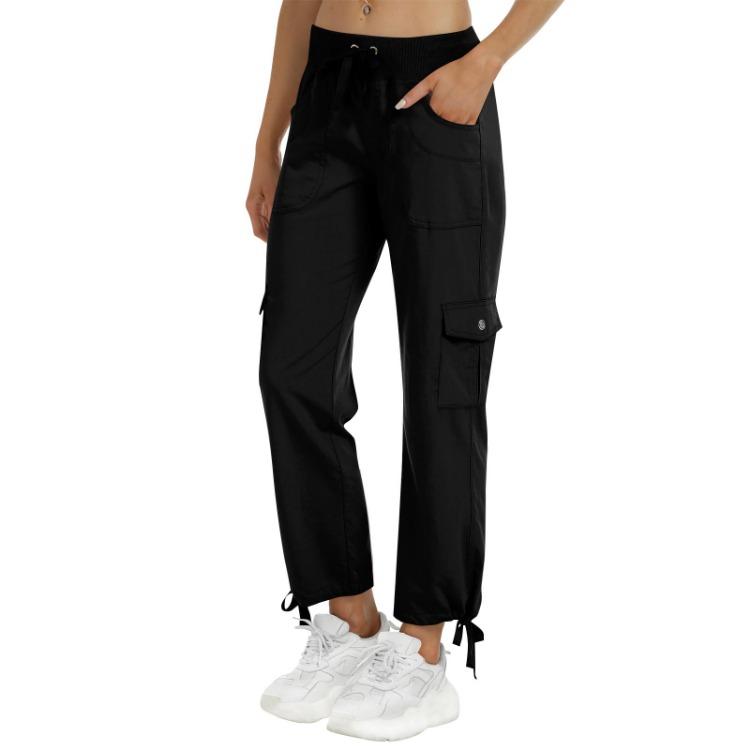 

Lightweight Quick Dry Womens Hiking Pants Outdoor Athletic Travel Casual Loose Comfy Cute with Pockets XXL чорний