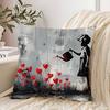Banksy Street Graffiti Pillow Case Cushion Cover Soft Cute Throw Pillow Case For Car Sofa Pillowcase Polyester With Zipper