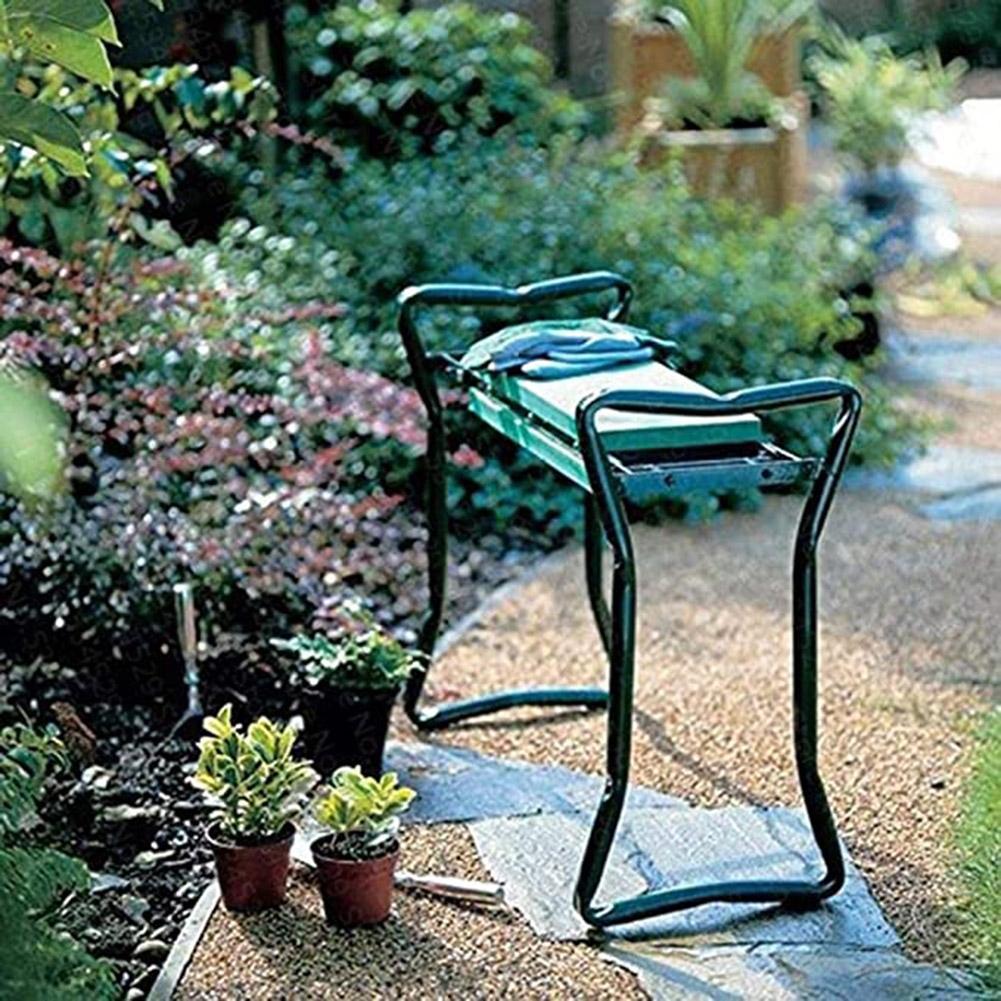 2 Pcs Tool Side Storage Bag Pockets Pouch for Garden Bench Garden Kneeler Stools Tools Organizer Gardening Accessories EL