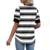 Women's Fashion Casual V, Neck Short Sleeve Print  Shirt Women's Up Tops
