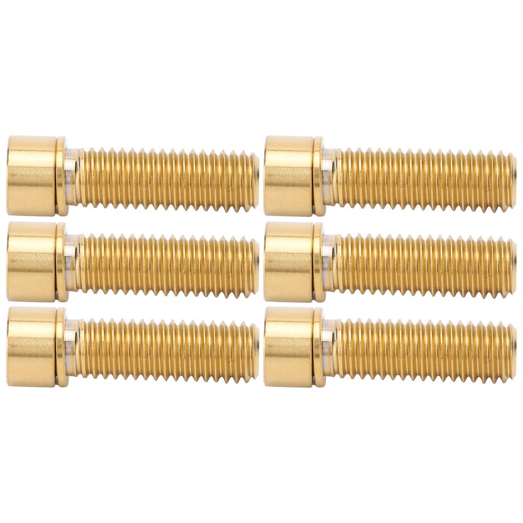 6pcs M8x25mm Headset Stem Screw Handlebar Bolt Titanium Alloy Bicycle Spare Part AccessoryGolden