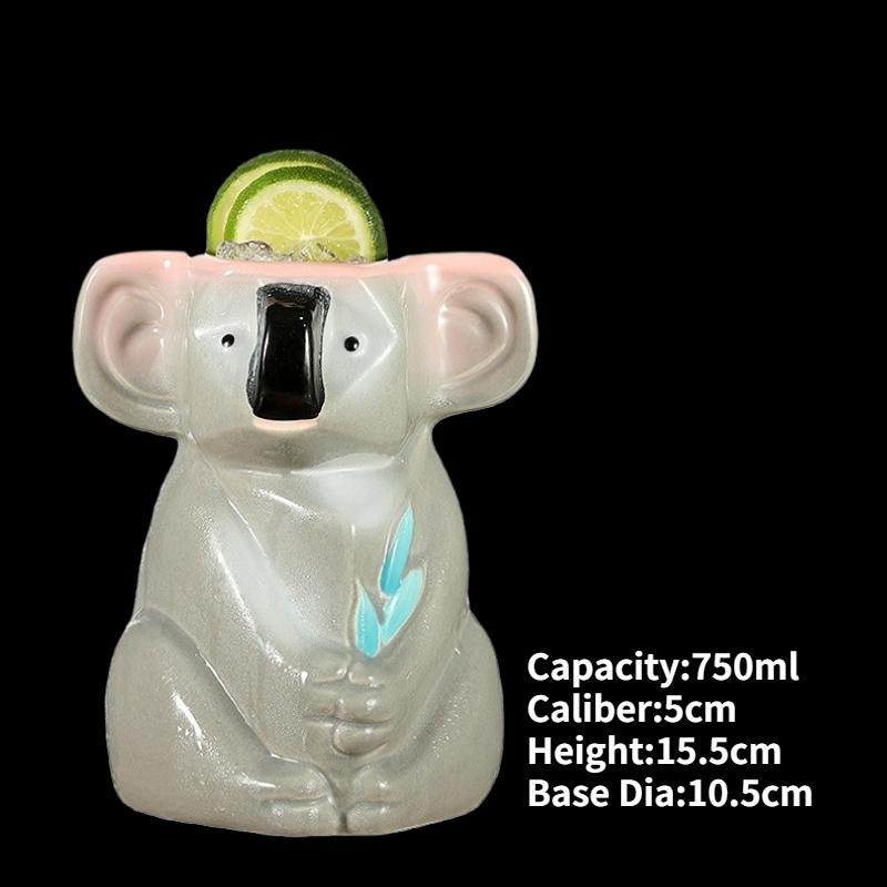 Tazza Tiki Tazze da Cocktail Hawaiane Tazza Divertente in Ceramica Creativa Tazze Tiki Tazza da Birra per Bevande Tazza da Vino Strumenti per Bar Regalo per Amici