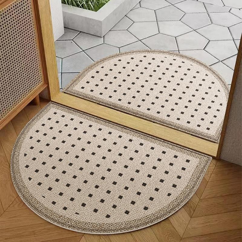 Semi-Circular Entry Floor Mat - High-End Indoor and Outdoor Entrance Foot Mat for Kitchen Carpet - Home Decoration