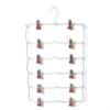 1PC Multilayer Clothes Hangers with 12 Clips Clothing Storage Rack Holder Drying Wardrobe Folding Pants Clothes Metal Skirt Rack