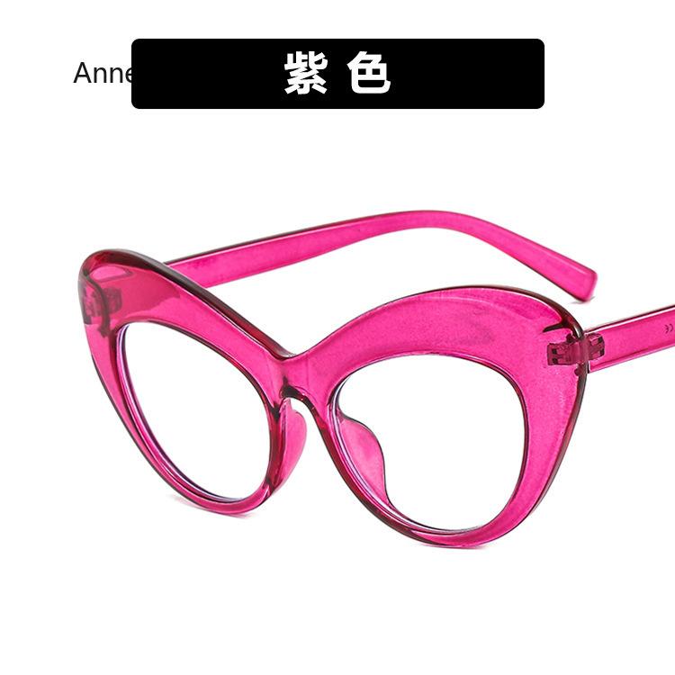 Oversized Glasses Cat Eye Eyeglass Frame For Women New Vintage Style Clear Lens Luxury Eyeglasses Leopard Candy Color Eyewear