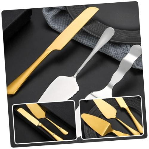 GRADENEVE 1 Set Cake Knife Set, Birthday Cake Knife, Cake Cutting Accessories for Wedding Cakes, Cake Scraper, Cake Cutting Supplies, Cake Spatula and