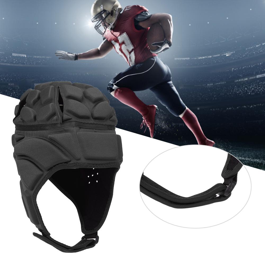 Professioneller Fußball Baseball Sporthelm Rugby Torwart Rollschuhmütze Kopfschutz Schutz Schwarz L