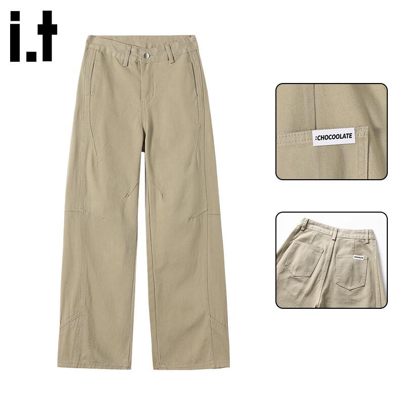 CHOCOOLATEit Women s High-Waist Straight Leg Cotton Jeans M