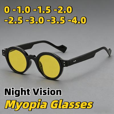 Fashionable Anti-Blue Light Night Vision Glasses for Myopia Unisex Classic Driving Anti-Glare Eyewear Diopter 0 To -4.0