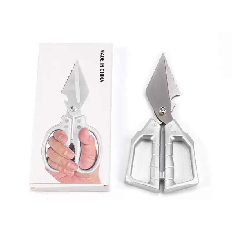 1Pcs Stainless Steel Kitchen Scissors Household Chicken Bone Scissors Fish Chopper Bottle Opener Fish Scale Kitchen Tools