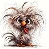 DIY Cute Chick 5D Diamond Painting Kit - Adorable Cartoon Chicken with Fluffy Feathers, Round Diamonds, No Frame - Perfect for Wall Decor and Gifts, A