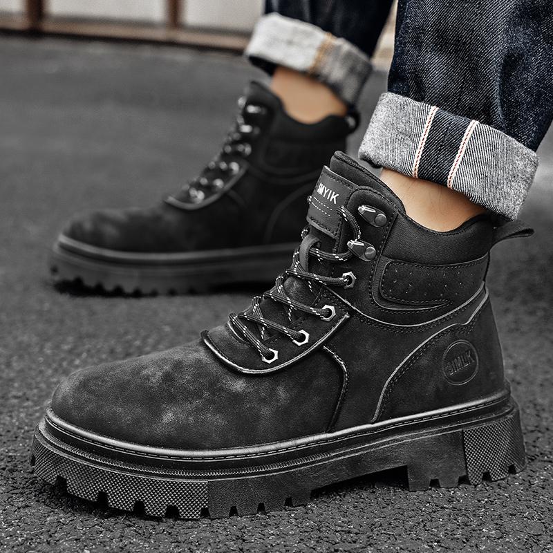 Men's boots autumn and winter new casual boots high-top non-slip soft bottom comfort outdoor boots fashion youth tooling boots