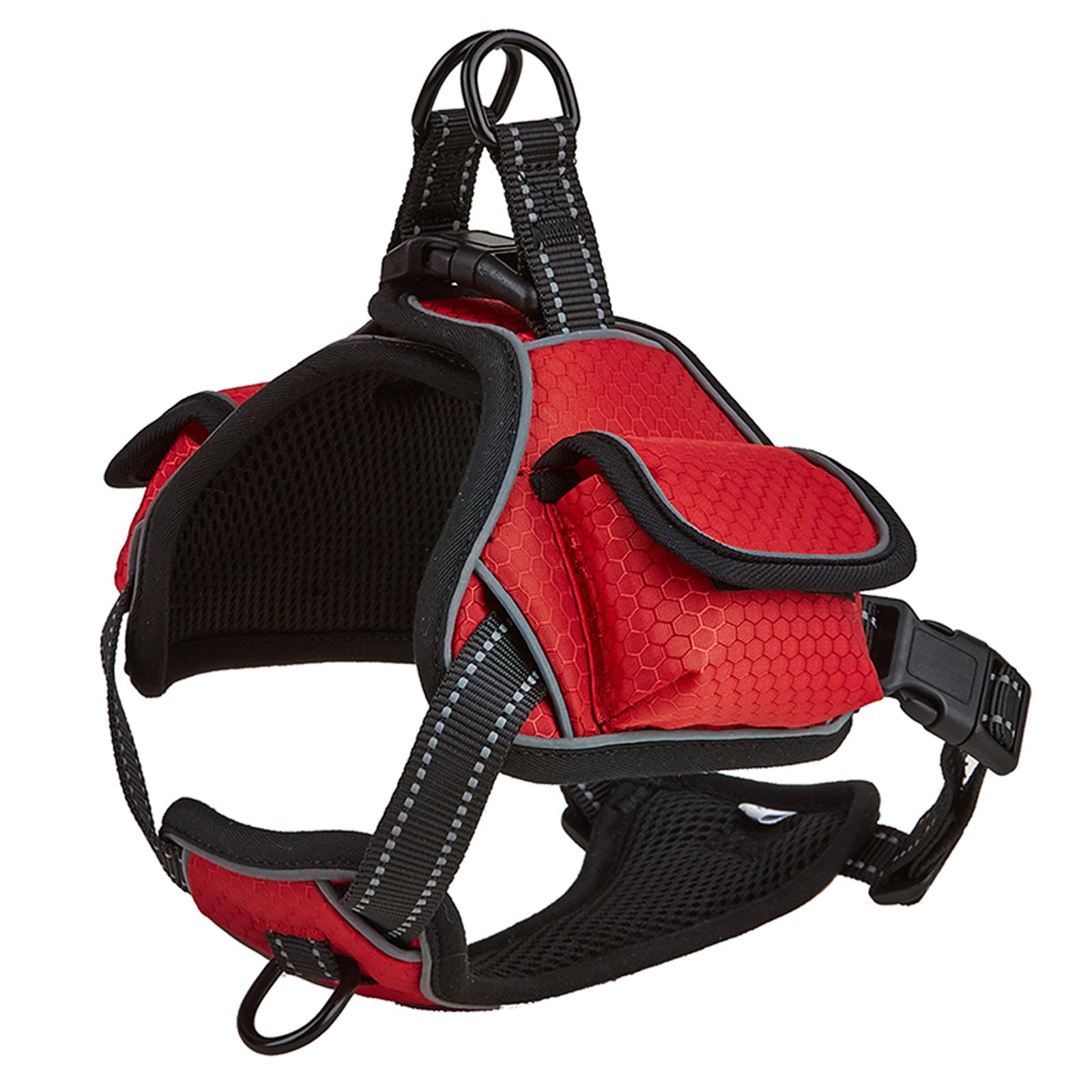 

Жилет для шлейки для собак и домашних животных без тяги с карманом, прочный, регулируемый, светоотражающий, с подкладкой, для безопасности щенков S красный