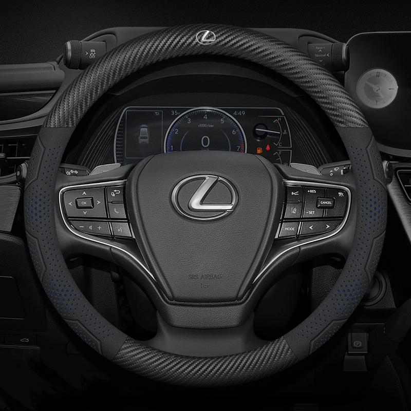 Car Carbon Fiber Leather Steering Wheel Cover For Lexus F Sport RX300 LS500h GS300 IS300 CT200h NX300 UX300 LX570 ES200 ES300 HS