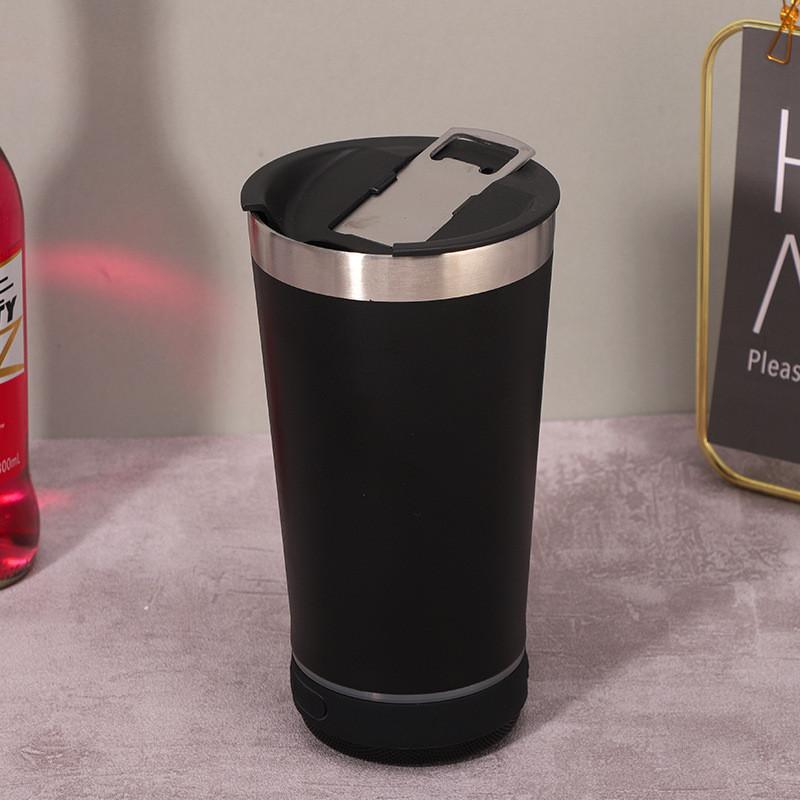 16oz Bluetooth Waterproof Speaker Mug With Vacuum Insulation For Home Office And Parties