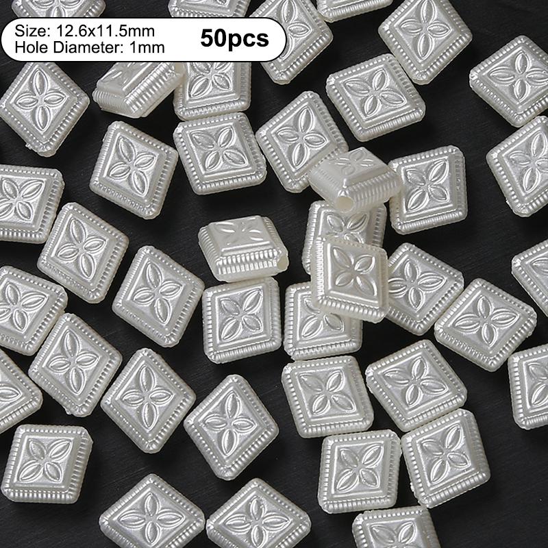 50Pcs 11Mm Acrylic Imitation Pearls Cartoon Bowknot Suitable For Making Bracelet Necklace Needlework Diy Accessories