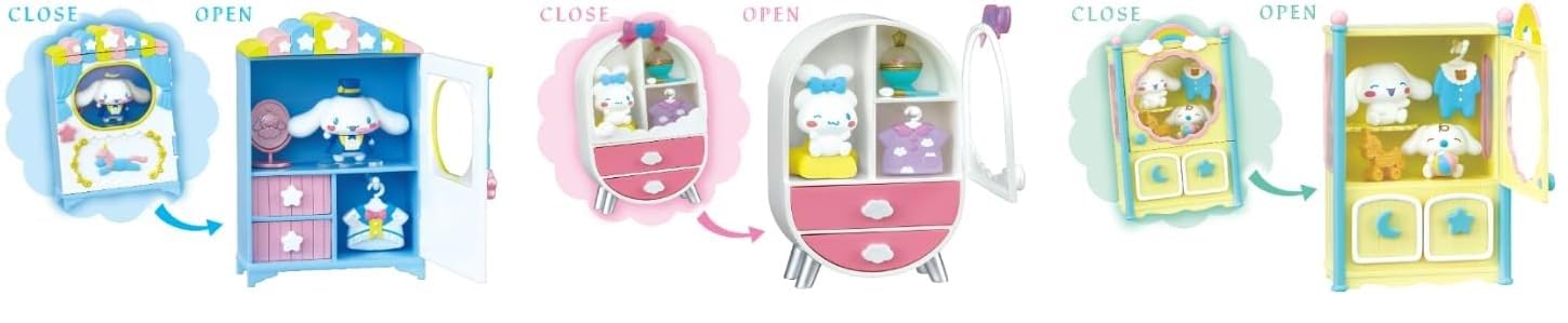 

Sanrio Cinnamoroll Секретный шкаф 1 коробка В115мм x Ш70мм x Г60мм ПВХ Re-Ment